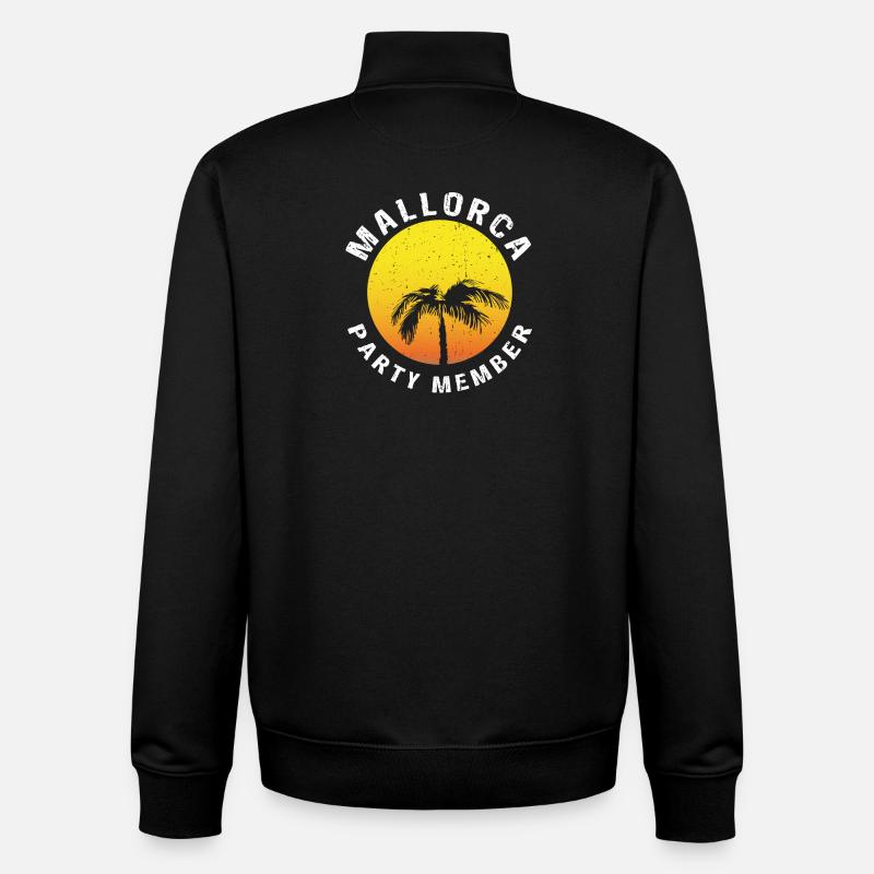 MALLORCA PARTY MEMBERS - Unisex Organic Zip Sweatshirt by Stanley/Stella - black