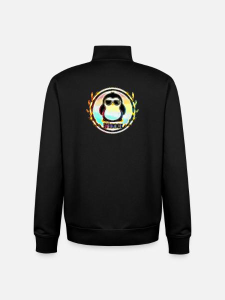 Sieger Pinguin Abzeichen - Unisex Organic Zip Sweatshirt von Stanley/Stella - Schwarz