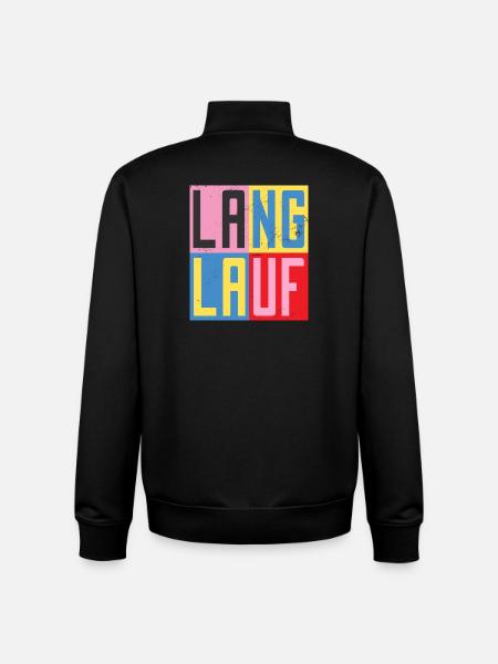 Cross-country design - Unisex Organic Zip Sweatshirt by Stanley/Stella - black