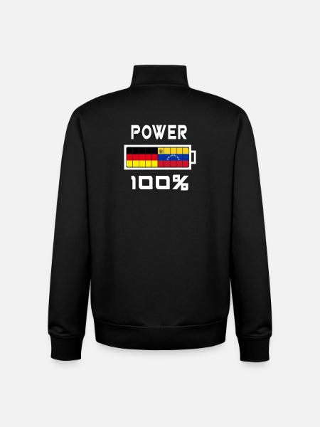 Germany and Venezuela Power 100% - Unisex Organic Zip Sweatshirt by Stanley/Stella - black