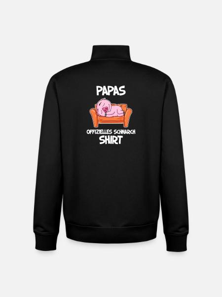 Papa Schlafshirt Vater Geschenk - Unisex Organic Zip Sweatshirt von Stanley/Stella - Schwarz