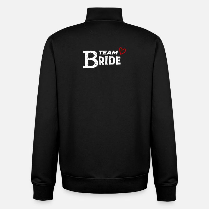 Braut Hochzeitsfeier - Unisex Organic Zip Sweatshirt von Stanley/Stella - Schwarz