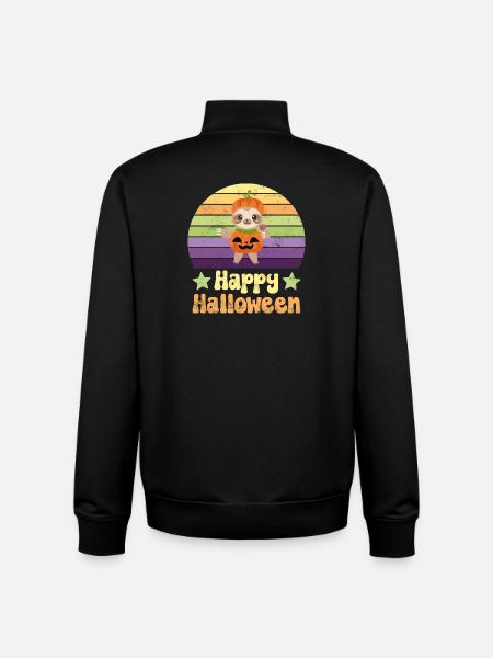 Halloween Sloth - Unisex Organic Zip Sweatshirt by Stanley/Stella - black