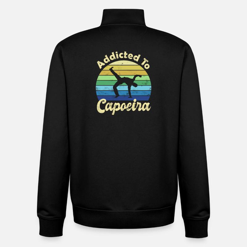 Capoeira - Sweat zippé unisexe en coton bio Stanley/Stella - noir