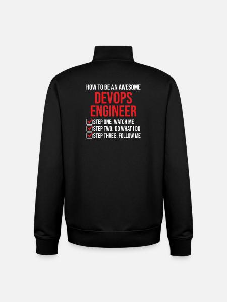 DevOps Engineer Motivation Quote T-Shirt - Unisex Organic Zip Sweatshirt by Stanley/Stella - black