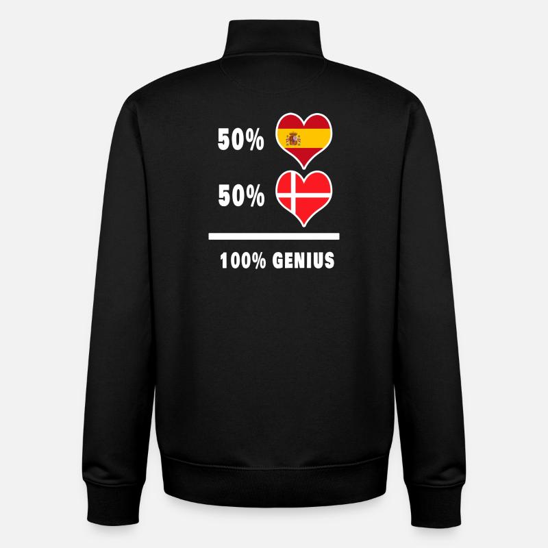 Dänemark und Spanien genial / Geschenk - Unisex Organic Zip Sweatshirt von Stanley/Stella - Schwarz