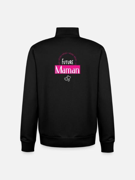 Future Maman 2023 - Sweat zippé unisexe en coton bio Stanley/Stella - noir