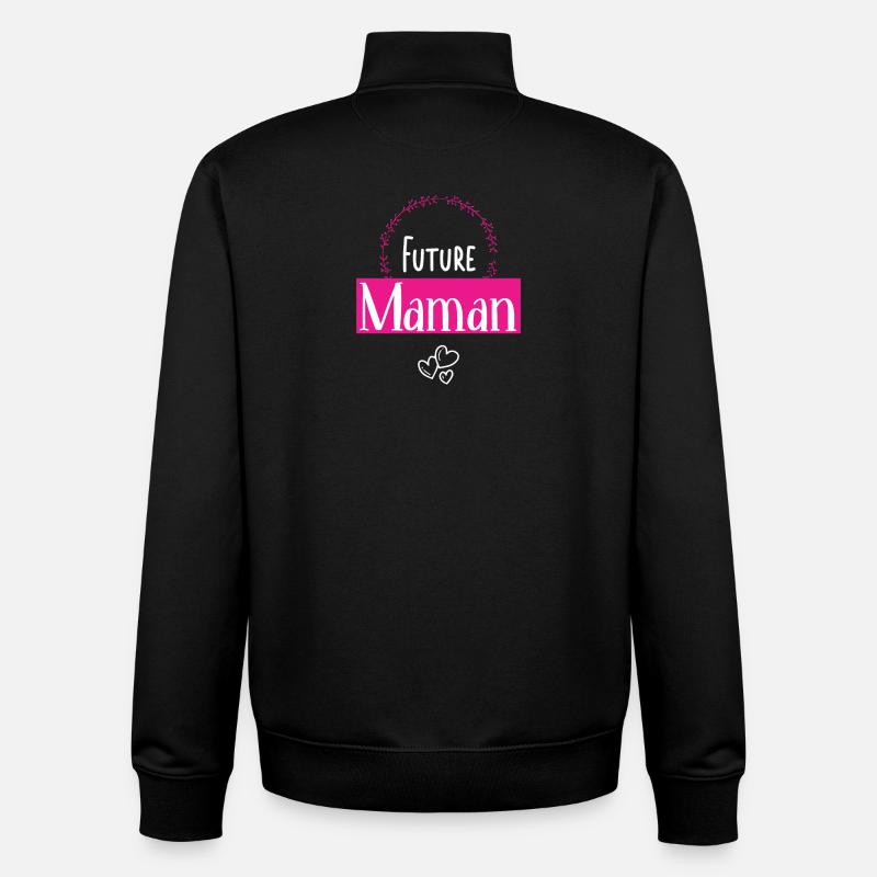 Future Maman 2023 - Sweat zippé unisexe en coton bio Stanley/Stella - noir