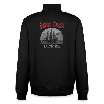 DarssCoast - Baltic Sea Sailor - Unisex Organic Zip Sweatshirt von Stanley/Stella - Schwarz - Hinten - AI Model Male 185 light (185cm)