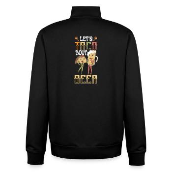 Lets Taco Bout Bier - Unisex Organic Zip Sweatshirt von Stanley/Stella - Schwarz - Hinten - AI Model Male 185 light (185cm)