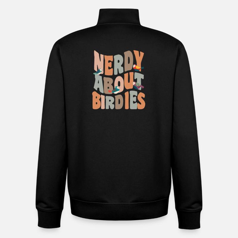 Fugle nørder om birdies - Stanley/Stella unisex sweatshirt med lynlås i økologisk - sort