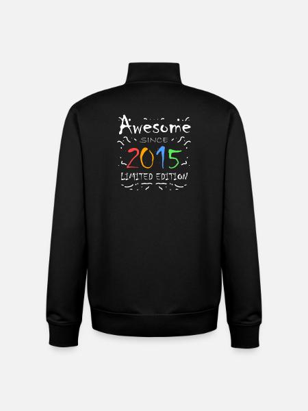 Millésime 2015 - Fantastique depuis 2015 - Sweat zippé unisexe en coton bio Stanley/Stella - noir