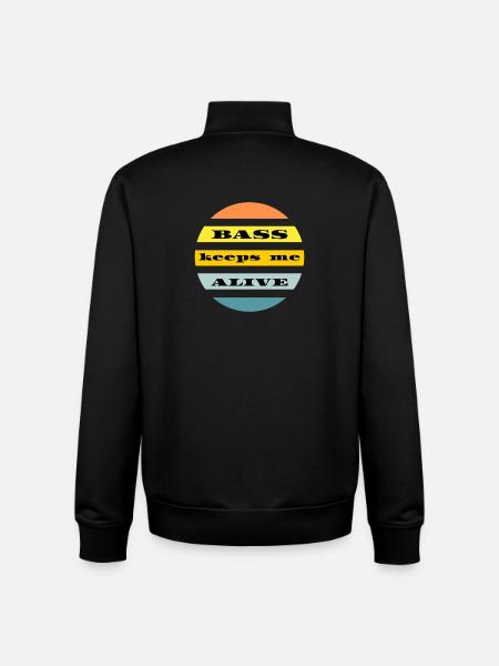 Bass keeps me alive - Unisex Organic Zip Sweatshirt von Stanley/Stella - Schwarz
