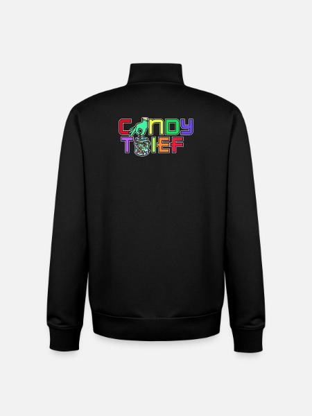 Sweets Statement Sweet tooth Delicious - Unisex Organic Zip Sweatshirt by Stanley/Stella - black