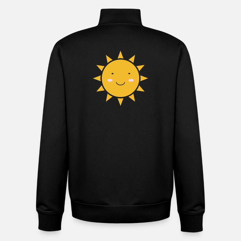 Sun Kawaii - Unisex Organic Zip Sweatshirt von Stanley/Stella - Schwarz