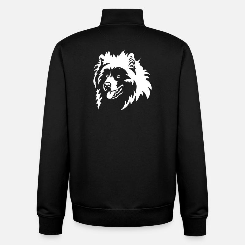 Samojede Kopf "Black Edition" - Unisex Organic Zip Sweatshirt von Stanley/Stella - Schwarz