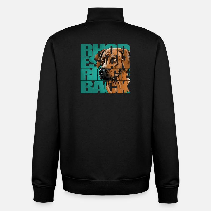 Rhodesian Ridgeback - Unisex Organic Zip Sweatshirt by Stanley/Stella - black