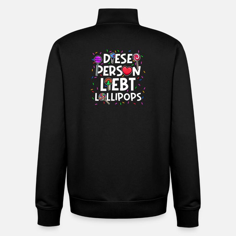 Schokolade Süßigkeiten Herz Bonbon Statement - Unisex Organic Zip Sweatshirt von Stanley/Stella - Schwarz