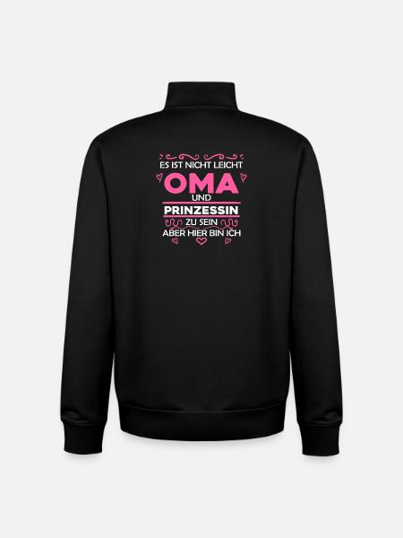 Oma Prinzessin - Unisex Organic Zip Sweatshirt von Stanley/Stella - Schwarz