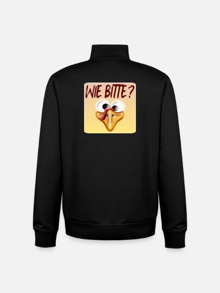 Wie bitte - Unisex Organic Zip Sweatshirt von Stanley/Stella - Schwarz