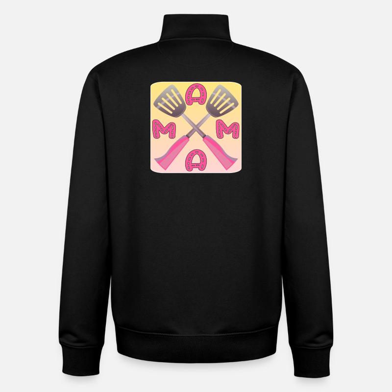 Hobby KOCHEN - MAMA - Unisex Organic Zip Sweatshirt von Stanley/Stella - Schwarz