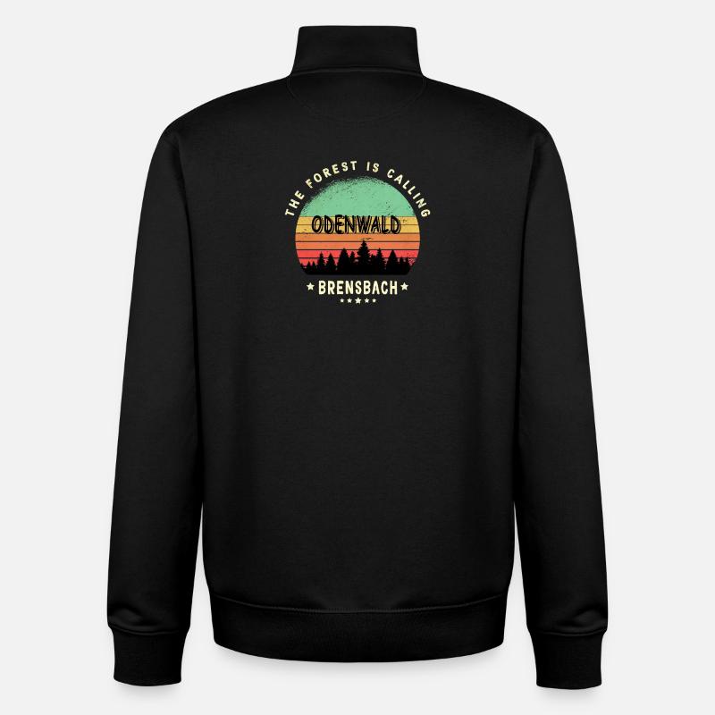 Brensbach Odenwald Design - Sweat zippé unisexe en coton bio Stanley/Stella - noir