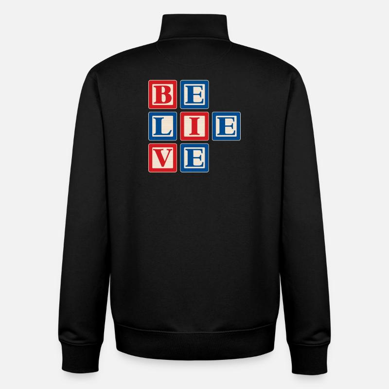 Croire 2 - Sweat zippé unisexe en coton bio Stanley/Stella - noir