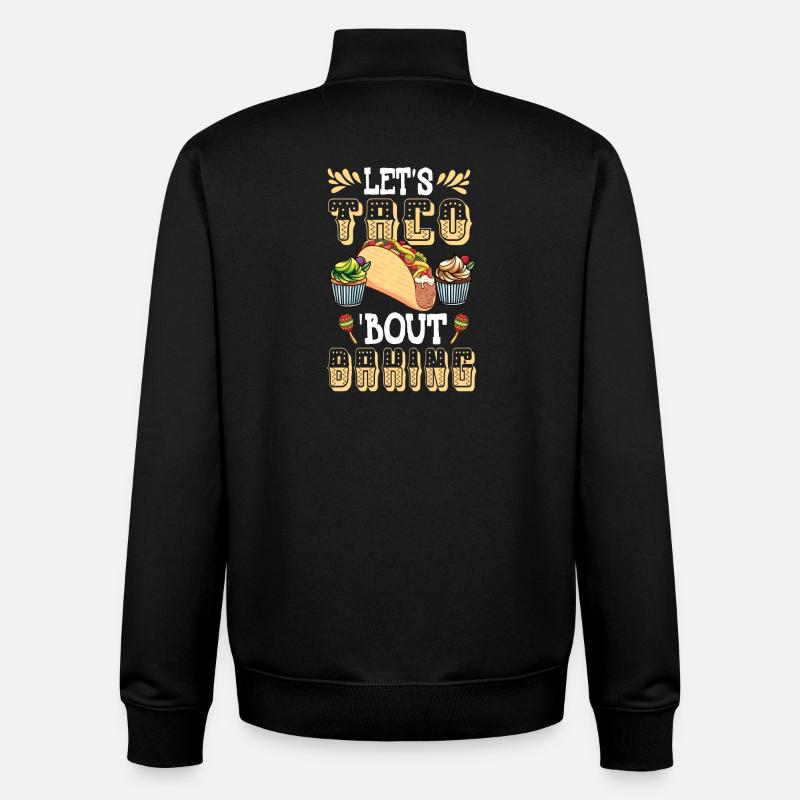 Faisons cuire des tacos cupcakes - Sweat zippé unisexe en coton bio Stanley/Stella - noir