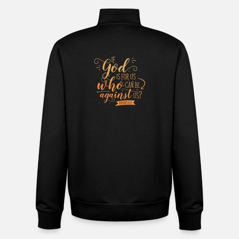 If God is for us - Unisex Organic Zip Sweatshirt von Stanley/Stella - Schwarz