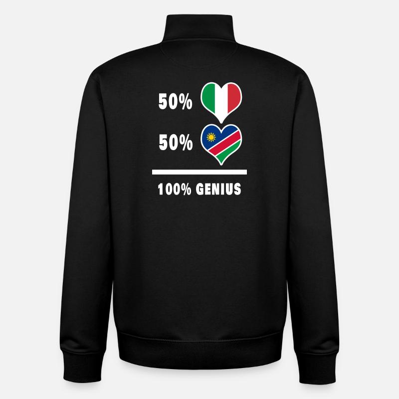 Brilliant Italien und Namibia / Geschenk - Unisex Organic Zip Sweatshirt von Stanley/Stella - Schwarz