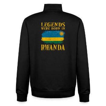 Vintage Design Ruanda Flagge - Unisex Organic Zip Sweatshirt von Stanley/Stella - Schwarz - Hinten - AI Model Male 185 light (185cm)