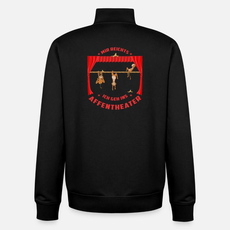 Affentheater - Unisex Organic Zip Sweatshirt von Stanley/Stella - Schwarz