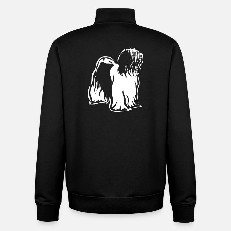 Tibetan Terrier "Black Edition" - Unisex Organic Zip Sweatshirt by Stanley/Stella - black