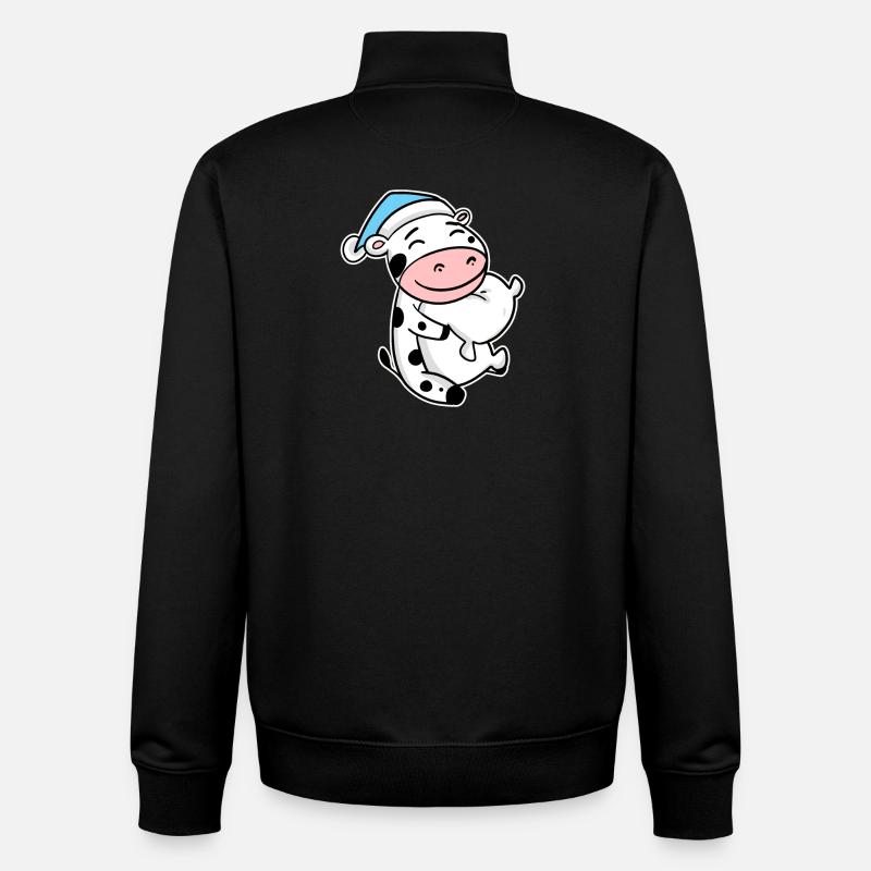 Bébé vache - Sweat zippé unisexe en coton bio Stanley/Stella - noir