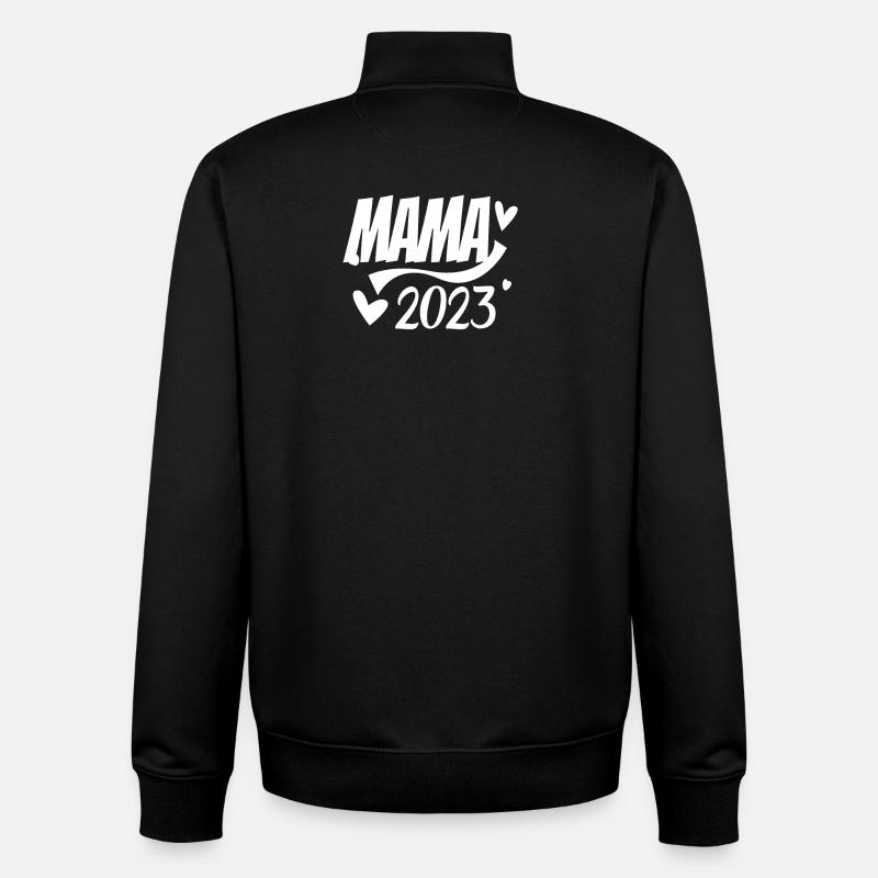 Maman 2023 - Sweat zippé unisexe en coton bio Stanley/Stella - noir