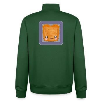 TOAST ERDNUSSBUTTER BROT - Unisex Organic Zip Sweatshirt von Stanley/Stella - Flaschengrün - Hinten - AI Model Male 185 dark (185cm)
