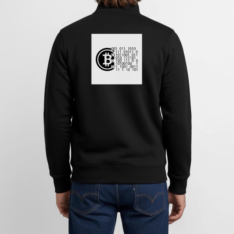 Bitcoin Code Unisex Organic Zip Sweatshirt von Stanley/Stella