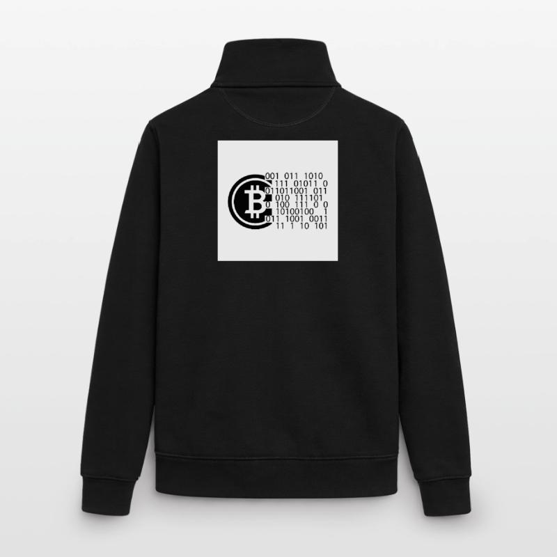 Bitcoin Code Unisex Organic Zip Sweatshirt von Stanley/Stella
