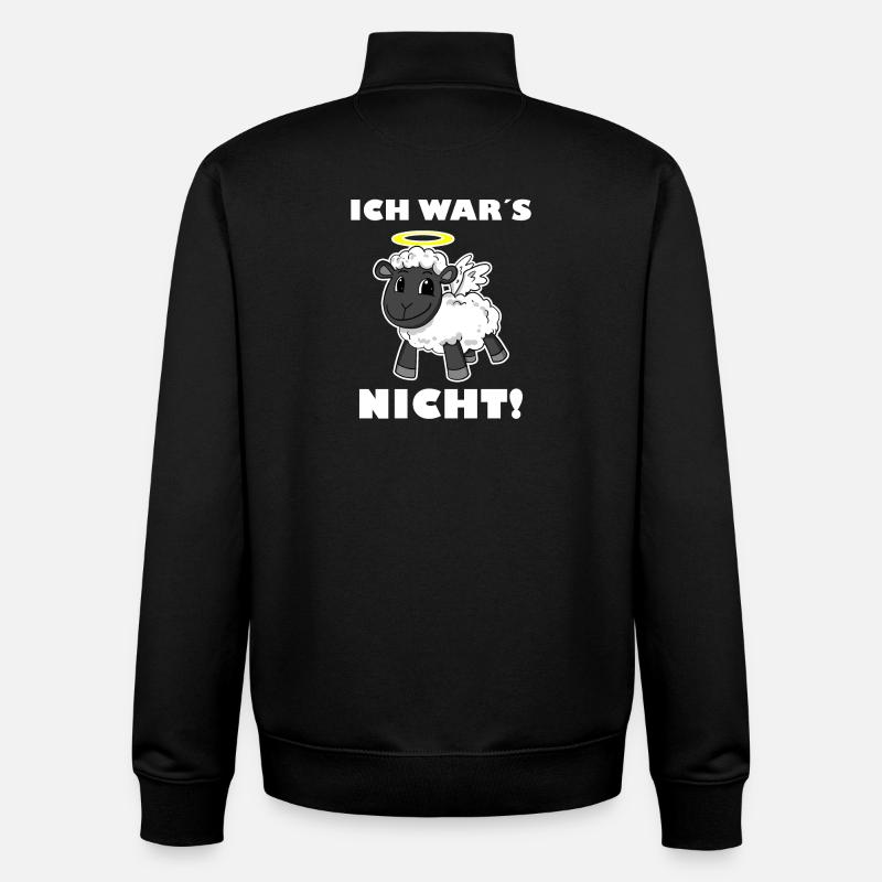 Schaf Engel - ich wars nicht - Unisex Organic Zip Sweatshirt von Stanley/Stella - Schwarz