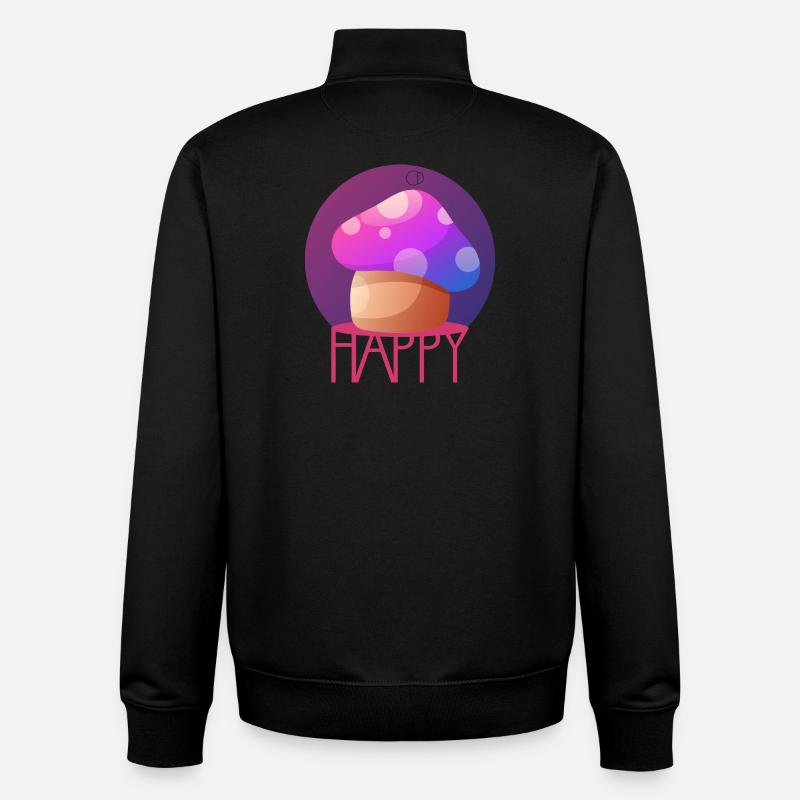 MAGIC MUSHROOM by CD - Unisex Organic Zip Sweatshirt by Stanley/Stella - black