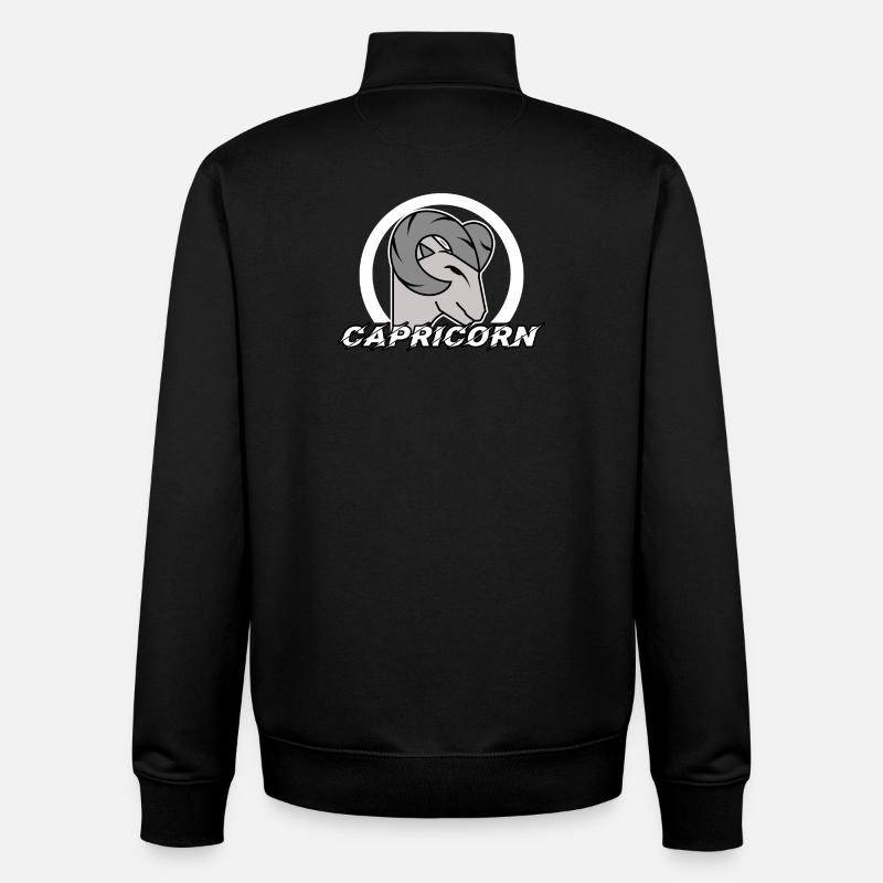 Horoskop Steinbock Tierkreiszeichen Astronomie - Unisex Organic Zip Sweatshirt von Stanley/Stella - Schwarz