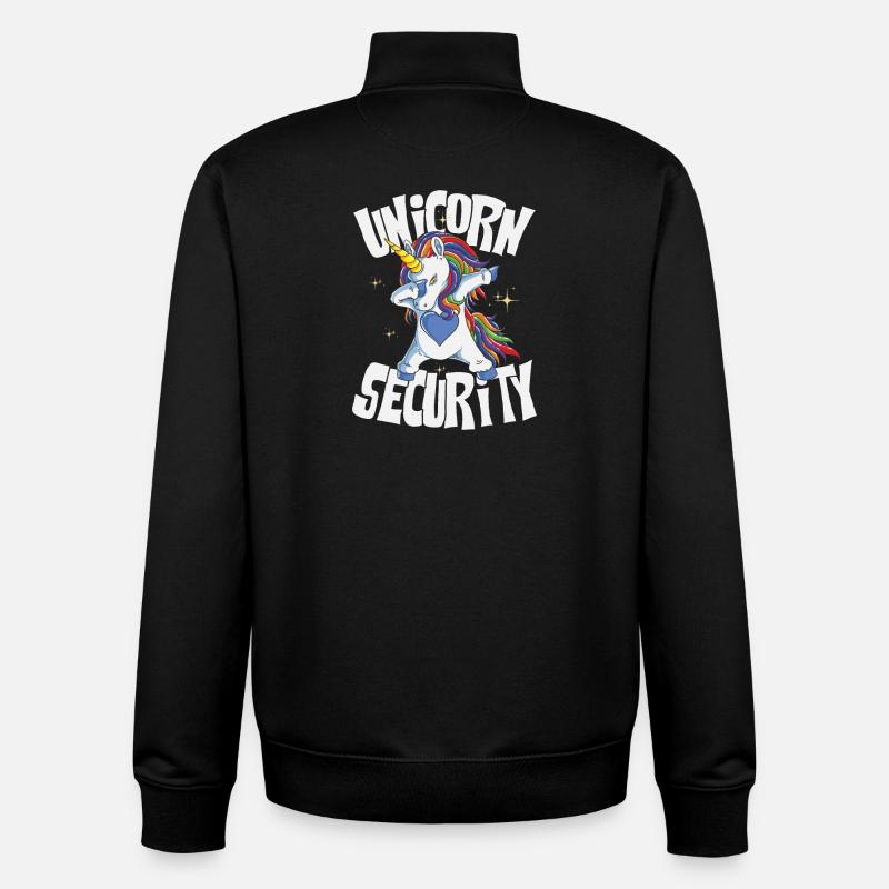 Unicorn security - Unisex Organic Zip Sweatshirt von Stanley/Stella - Schwarz