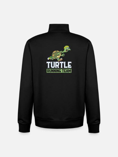Turtle running team neu - Unisex Organic Zip Sweatshirt von Stanley/Stella - Schwarz