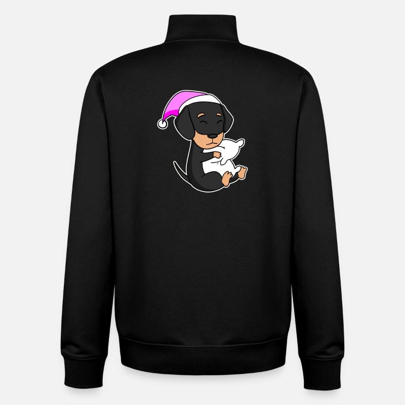 Hund Hunderasse Dackel - Unisex Organic Zip Sweatshirt von Stanley/Stella - Schwarz