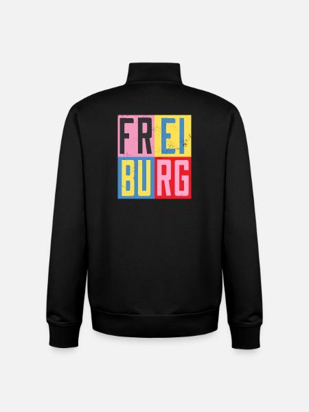 Freiburg Städte Design - Unisex Organic Zip Sweatshirt von Stanley/Stella - Schwarz