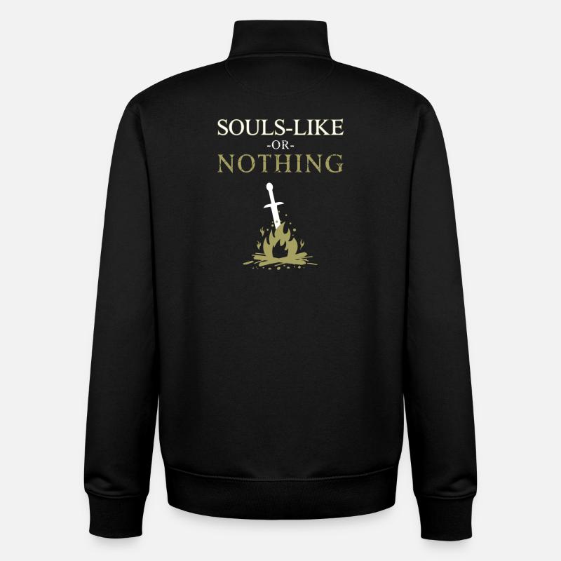 Seelen-Like oder nichts - Unisex Organic Zip Sweatshirt von Stanley/Stella - Schwarz