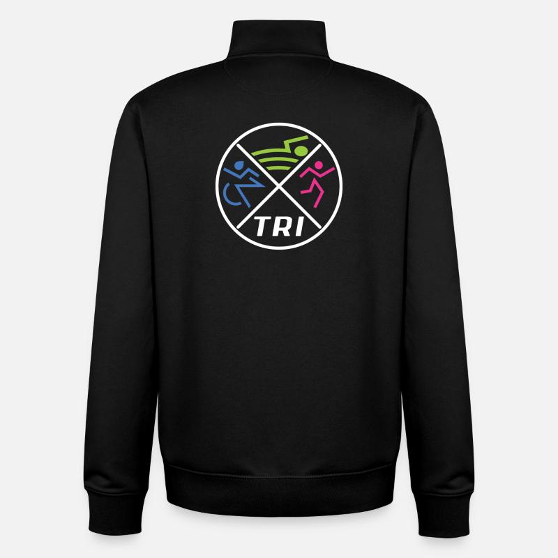 Frauen Triathlon - Unisex Organic Zip Sweatshirt von Stanley/Stella - Schwarz