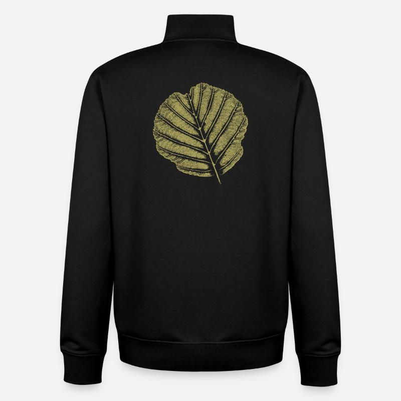 Blatt Erle / KHAKI - Unisex Organic Zip Sweatshirt von Stanley/Stella - Schwarz