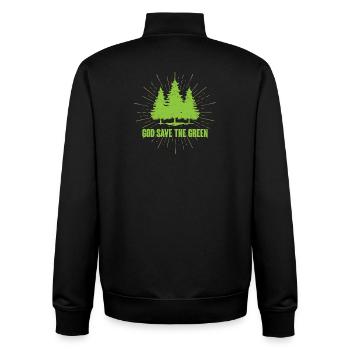 Gott schütze das Grün - Unisex Organic Zip Sweatshirt von Stanley/Stella - Schwarz - Hinten - AI Model Male 185 light (185cm)