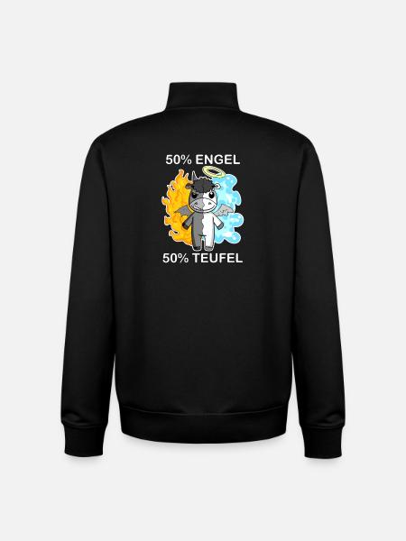 Esel - Engel und Teufel - Unisex Organic Zip Sweatshirt von Stanley/Stella - Schwarz